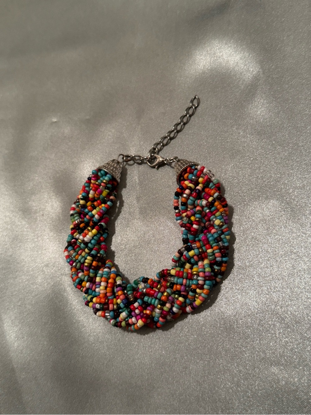 Multicolor Seed Bead Braided Bracelet